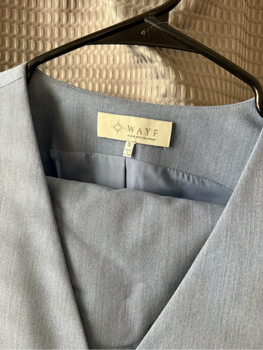 Wayf Light Blue Tailored Vest and Shorts Set